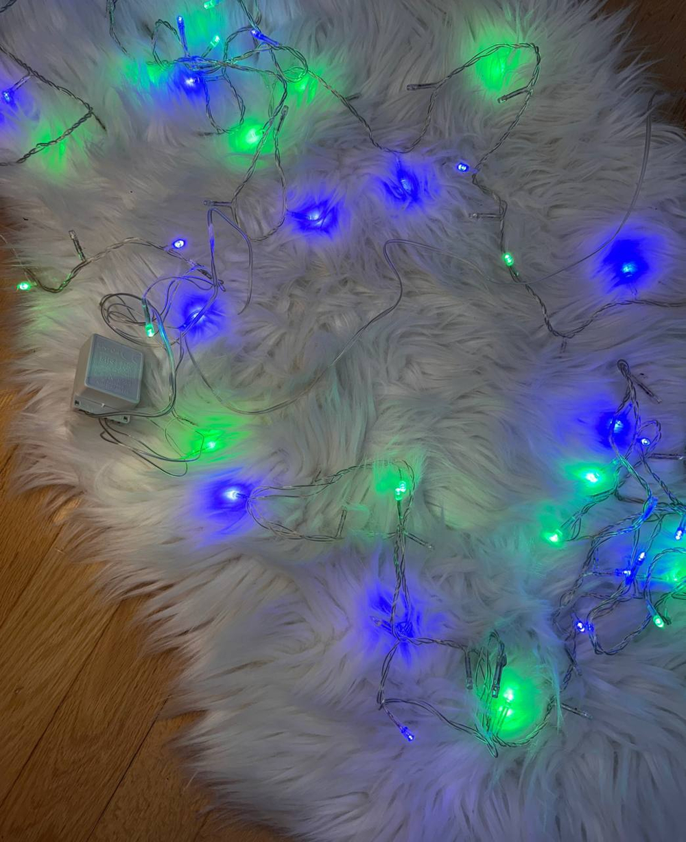 Гирлянда новогодняя светодиодная "КОСМОС" 8 режимов 100 ламп