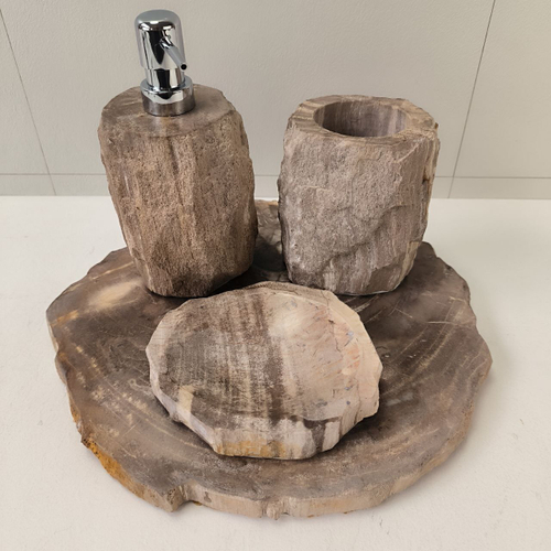 Набор из окаменелого дерева 4 предм Fossil Set NF-63282 поднос 149