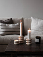 Подсвечник Tell Me More Travertine candle holder, L, травертин