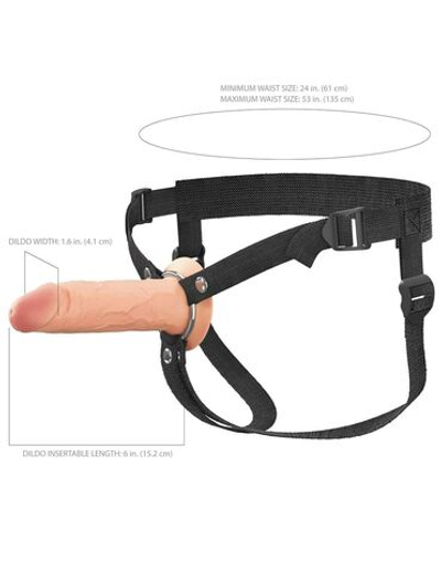 Страпон Fantasy 6" Hollow Silicone Strap-On Pipedream 415821PD