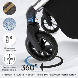 Детская коляска Sweet Baby Vento Silver 3 в 1 Silver Blue