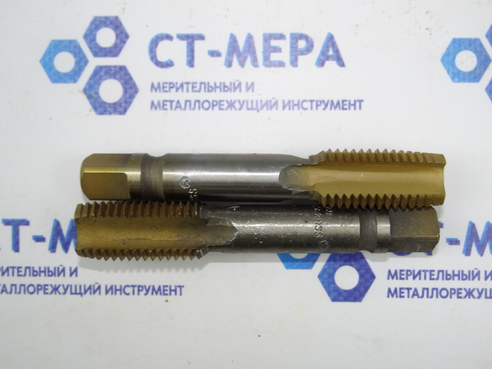 Метчик М22 (к-т из 2-х шт) HSS удлиненные с напылением КиБ