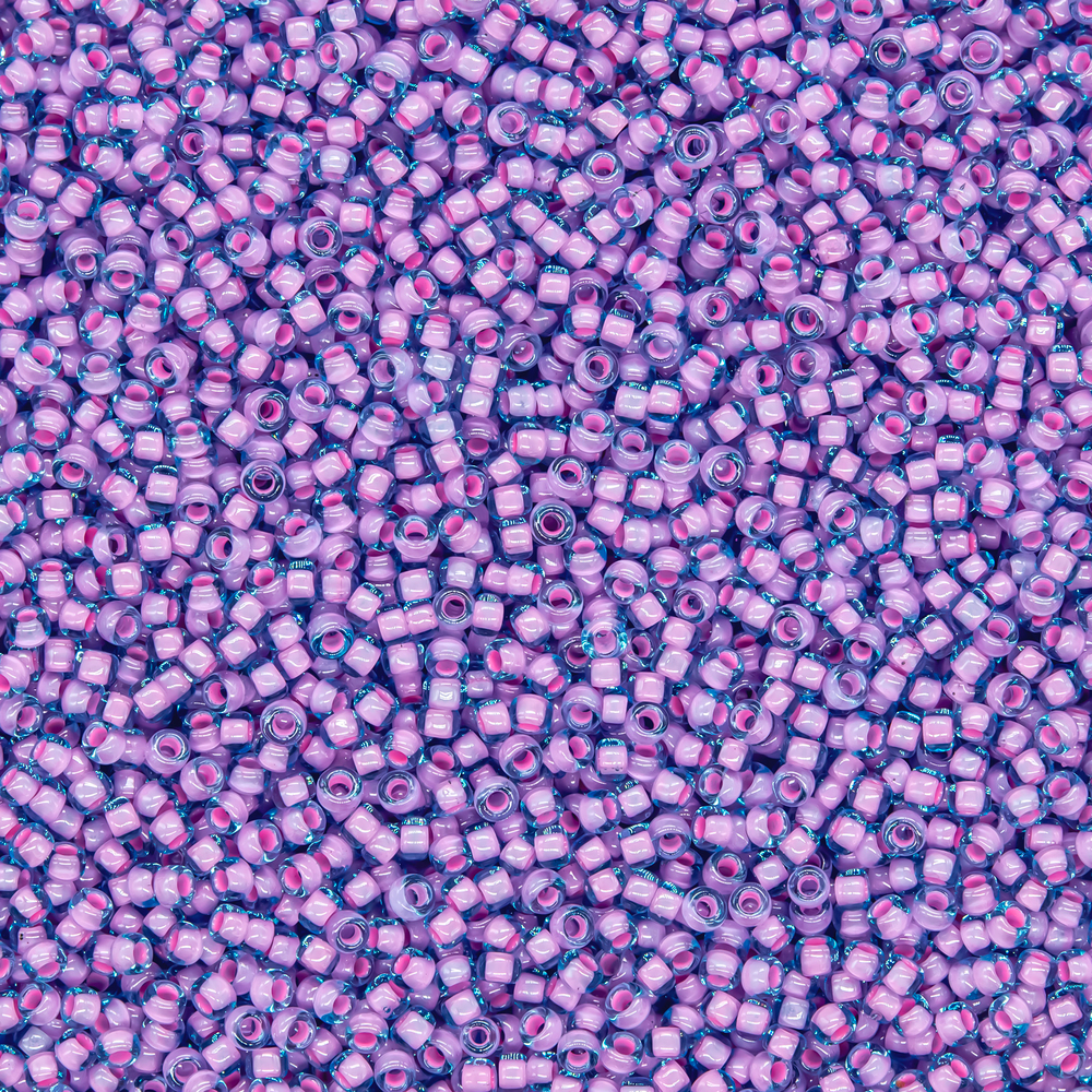Японский бисер TOHO Round 15/0 (№937), окрашенный изнутри прозрачный