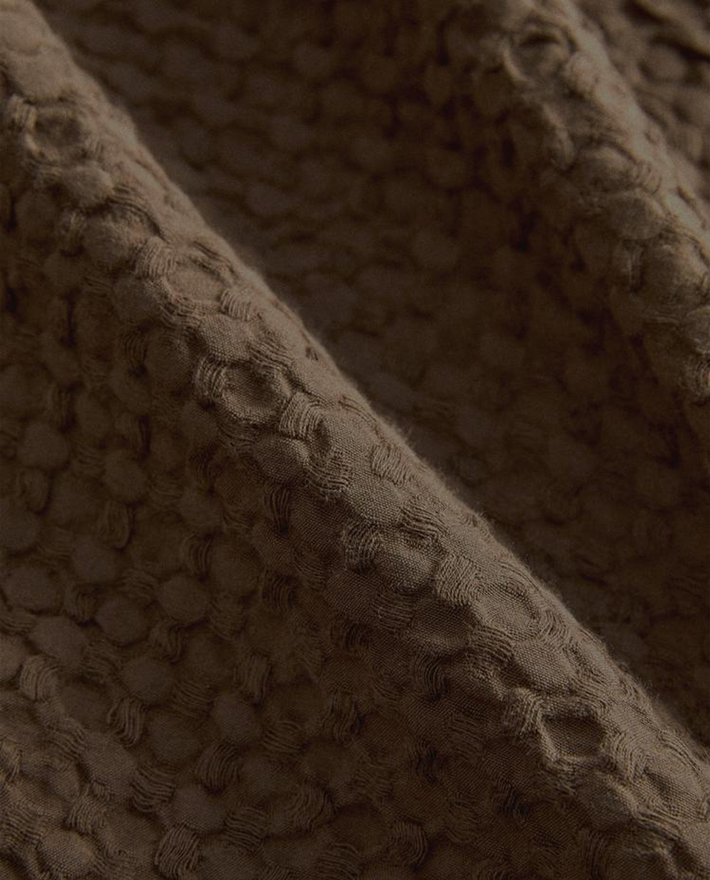 ZARA HOME ОДНОТОННЫЙ ПОДОДЕЯЛЬНИК (200 НИТЕЙ), КОРИЧНЕВЫЙ