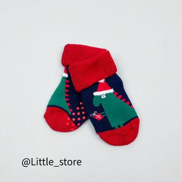 Носочки новогодние махровые "Динозаврики"