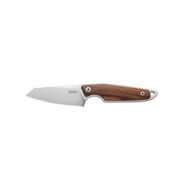 Нож фикс."MAKRO2", ст.Bohler M390,кл.StoneWash, рук.дерево Сантос,отверст.д/темл.,черн.кож.чехол на магните