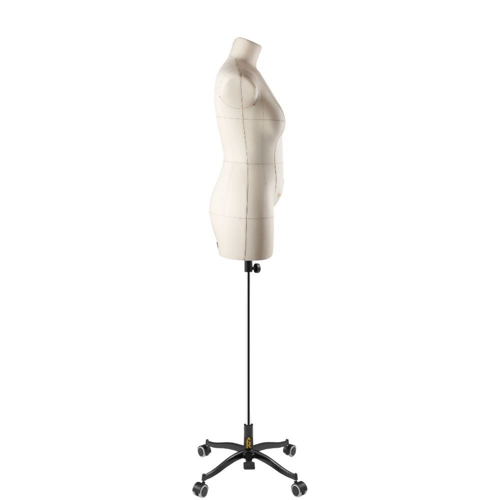 Манекен портновский Моника, размер 48, цвет бежевый, на подставке «Милан». Вид сбоку.