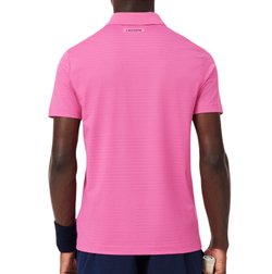 Мужское теннисное поло Lacoste Ultra Dry Stretch Jacquard Tennis - fushia pink