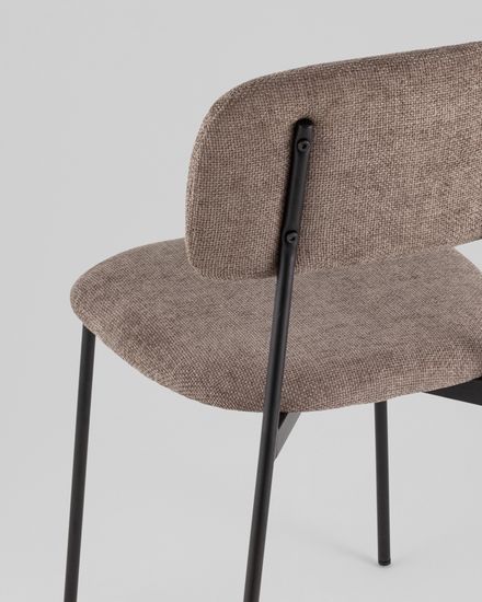 Стул Chao коричневый черные ножки