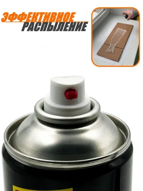 Клей аэрозольный для поролона, универсальный MaLVO "Клей-спрей", 650 мл прозрачный мебельный