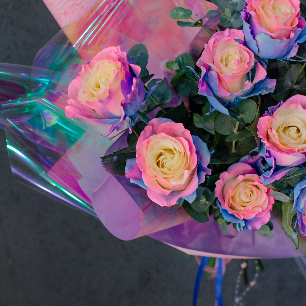 158. Нежный необычный букет из роз сорта Барби