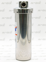 Аквабрайт 10" SL 1/2", Магистральный фильтр из нержавеющей стали для горячей воды (АБФ-НЕРЖ-12)