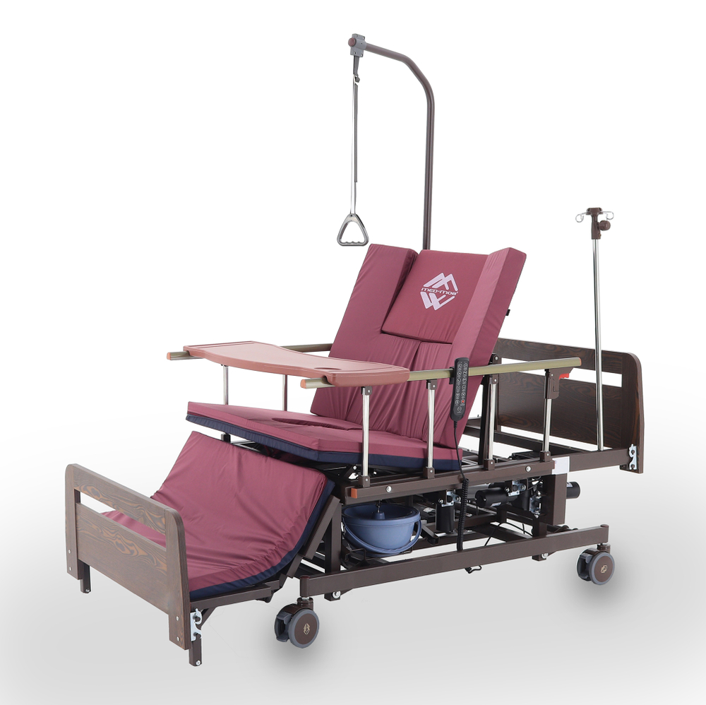 Кровать электрическая Med-Mos DB-11А (ЛДСП венге) с регулировкой высоты ложемента