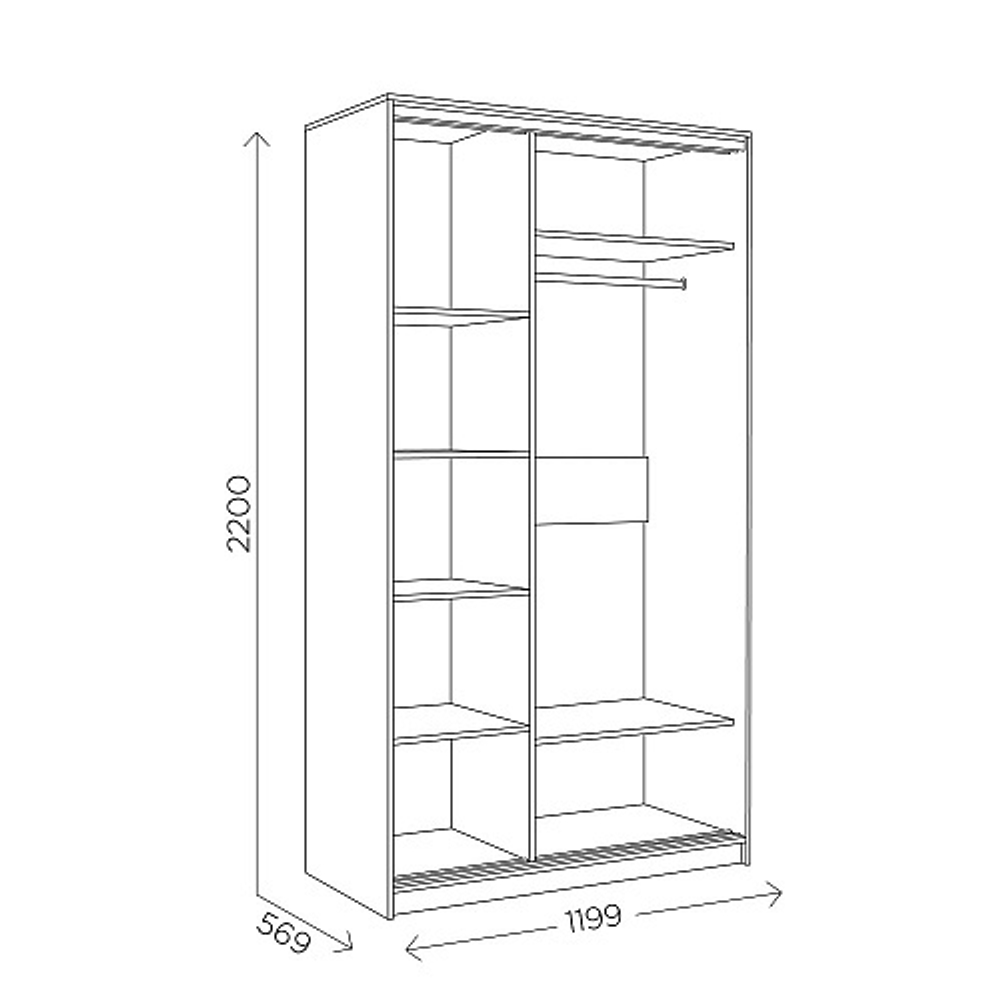 Шкаф-купе Агата М2