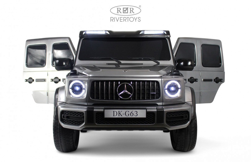 Детский электромобиль RiverToys Mercedes Benz G63 Y777YY GREY-GLANEC/серый глянец
