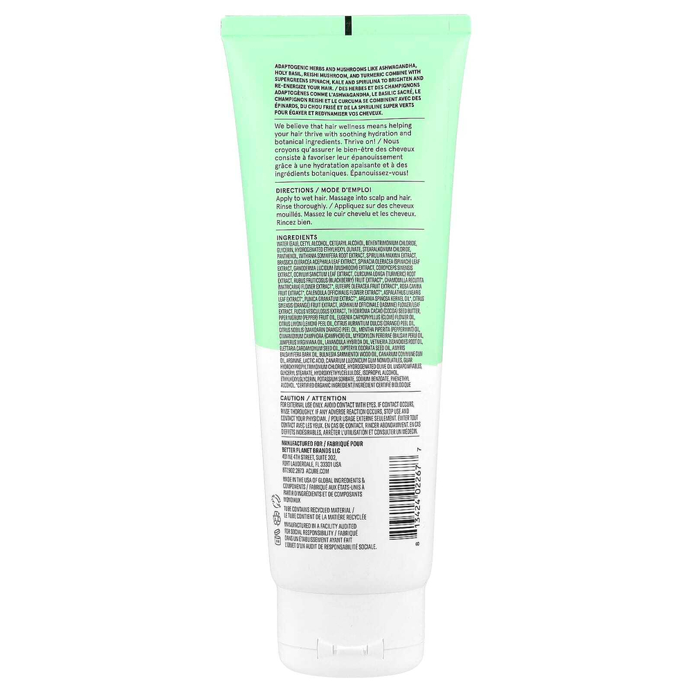 ACURE, Juice Cleanse Supergreens & Adaptogens Conditioner ™, для всех типов волос, 236 мл (8 жидк. Унций)