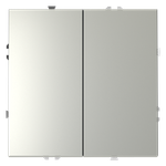 Выключатель встраиваемый VOLTUM S70 двухклавишный 10А, (сталь)