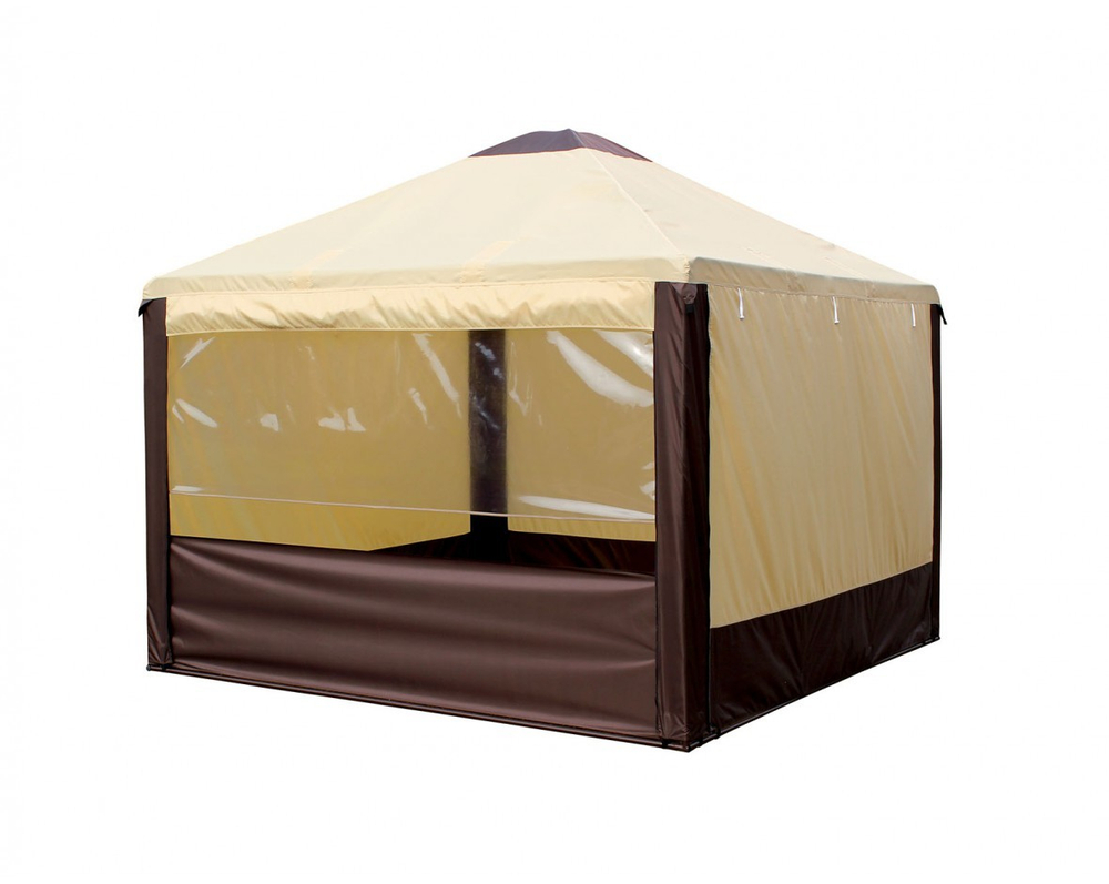 Шатер торговый 3.0х3.0 (Каркас Люкс В комплекте 4 глухие стенки и волан.)