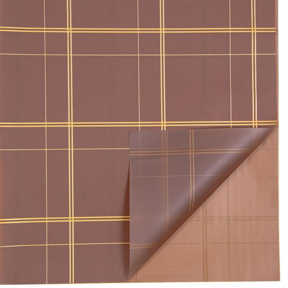 ЛИСТ матовый &quot;Клетка крупная&quot; 58*58/20шт ШОКОЛАД