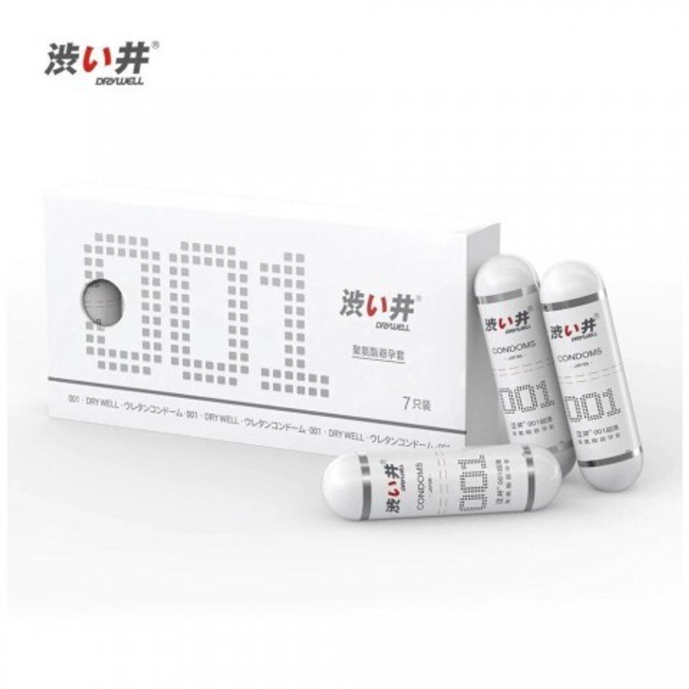 Презервативы DryWell в капсуле, ультратонкие 0,01 мм, полиуретановые (гипоаллергенные) 1 шт.
