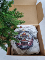 Шар стеклянный "Исакиевский собор",  ручная роспись