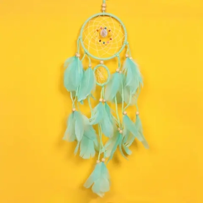 Украшение-оберег «Ловец Снов-Magical dream» 11*50см цвет нежно-зеленый