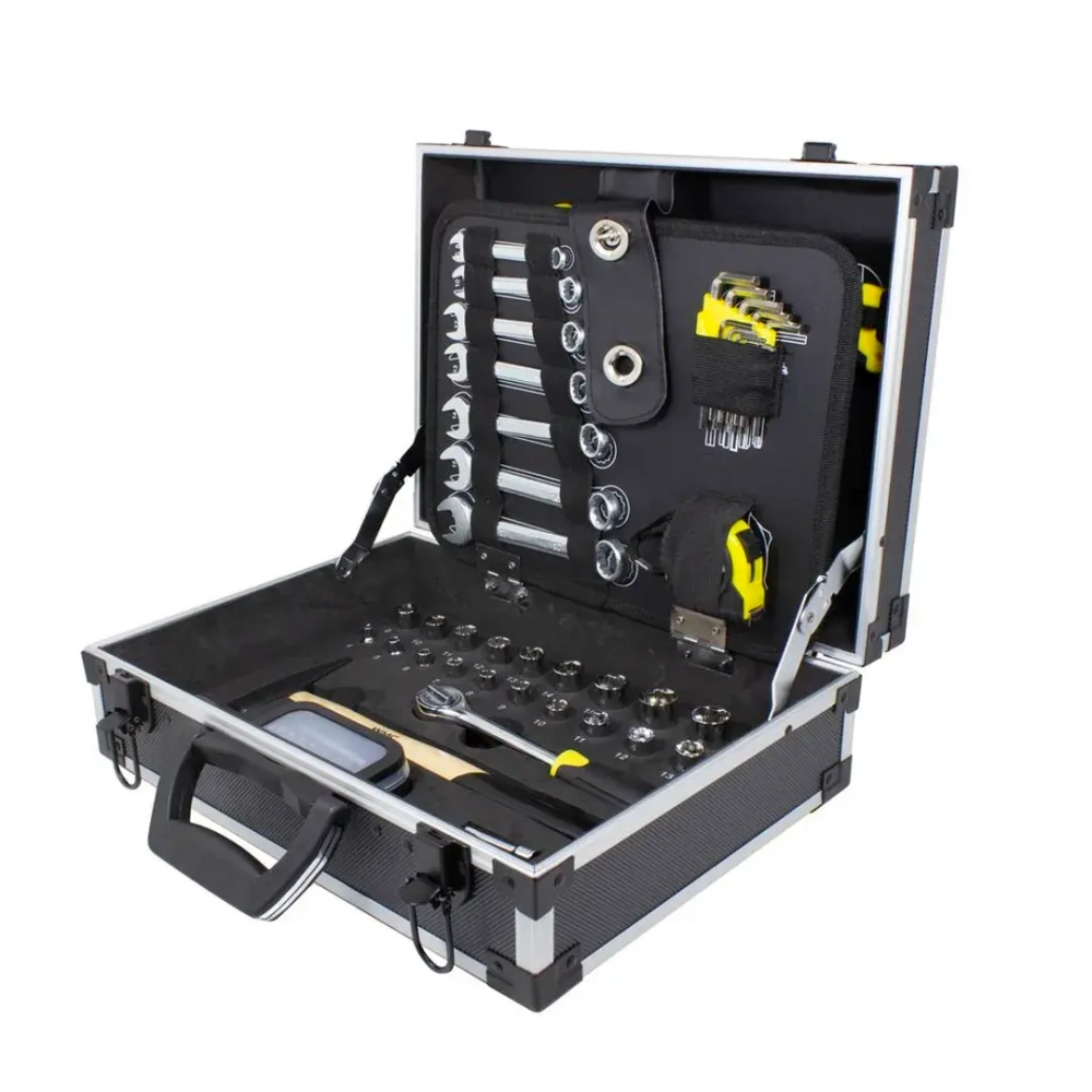 Набор инструментов 91пр. 1/4''3/8''(6гр)(4.5-19мм),в аллюм. чемодане WMC TOOLS WMC-1091