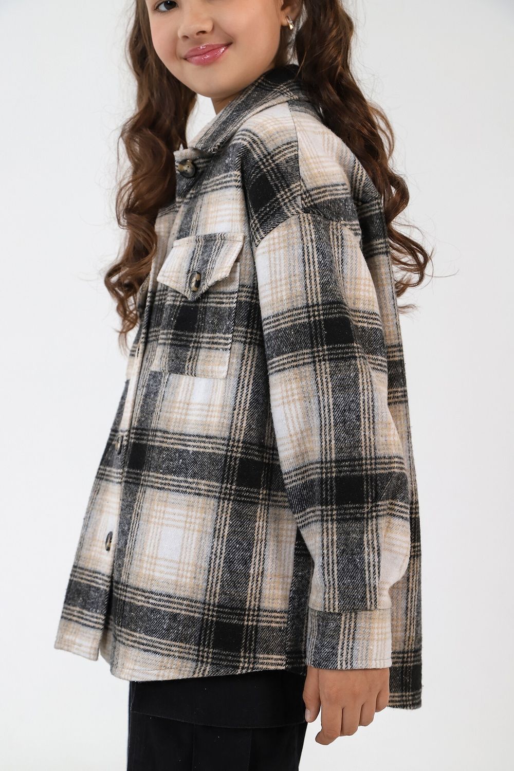 Рубашка для девочки Квадро-1 Виотекс КОРИЧНЕВЫЙ