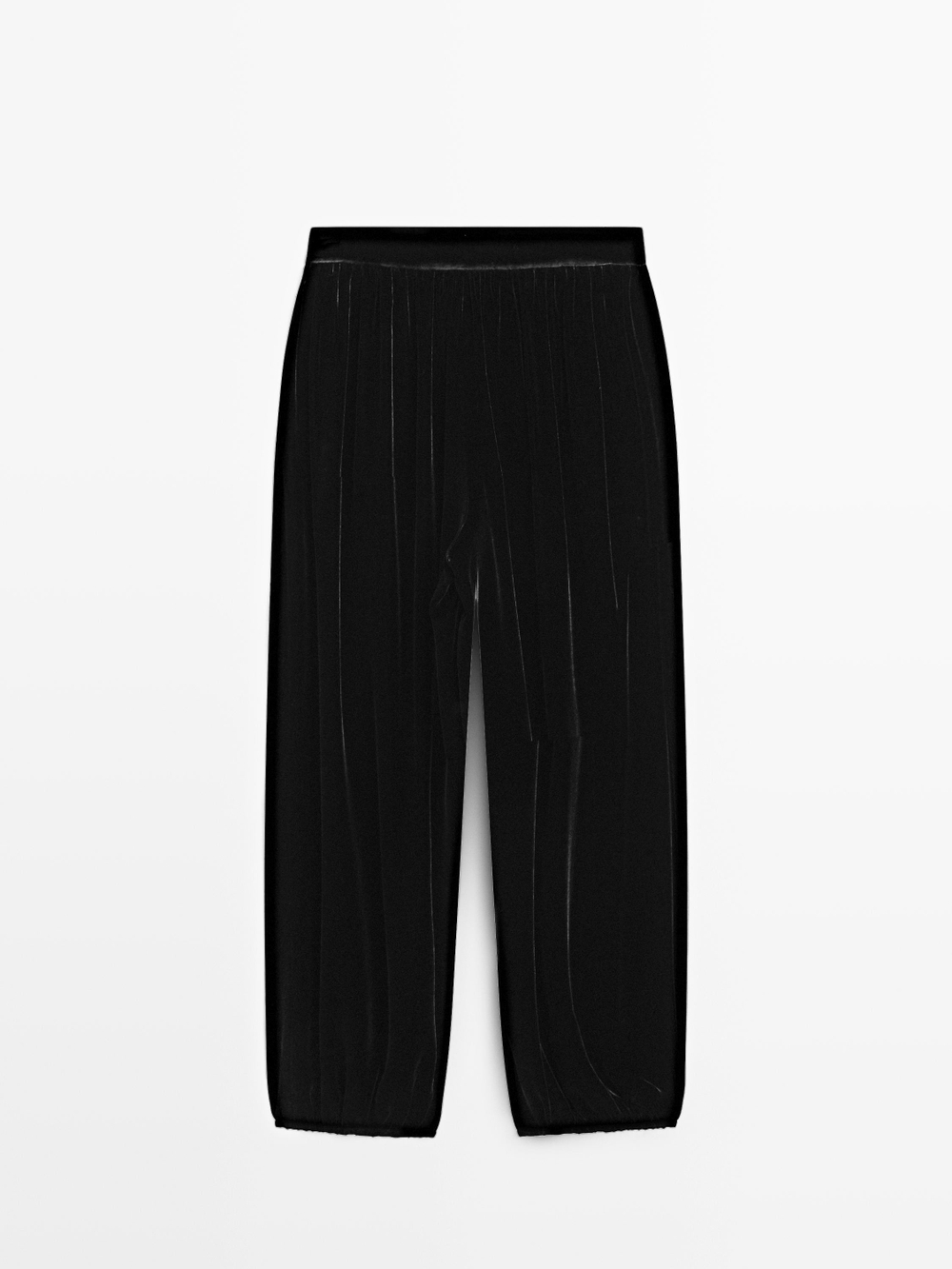 Massimo Dutti Бархатные брюки Саруэль, черный