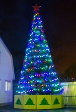 Уличная гирлянда "Цветной Каскад GT" 24В - для елок от 3 до 12 м