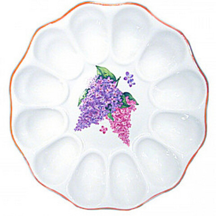 Блюдо для фаршированных яиц "СИРЕНЬ" 22 см, Беларусь.