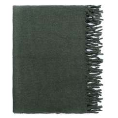 Плед мохеровый хвойно-зеленого цвета из коллекции essential, 130х180 см