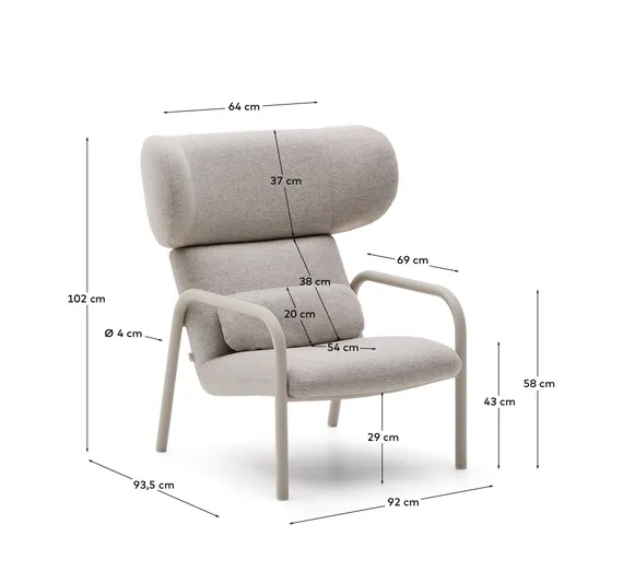 Кресло Inari бежевое
