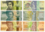Банкноты Индонезии 3 шт (1000, 2000 и 5000) рупий 2016 год. Новый тип. UNC