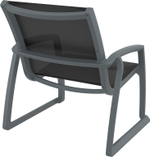 Кресло пластиковое Siesta Contract Pacific Lounge, темно-серый, черный
