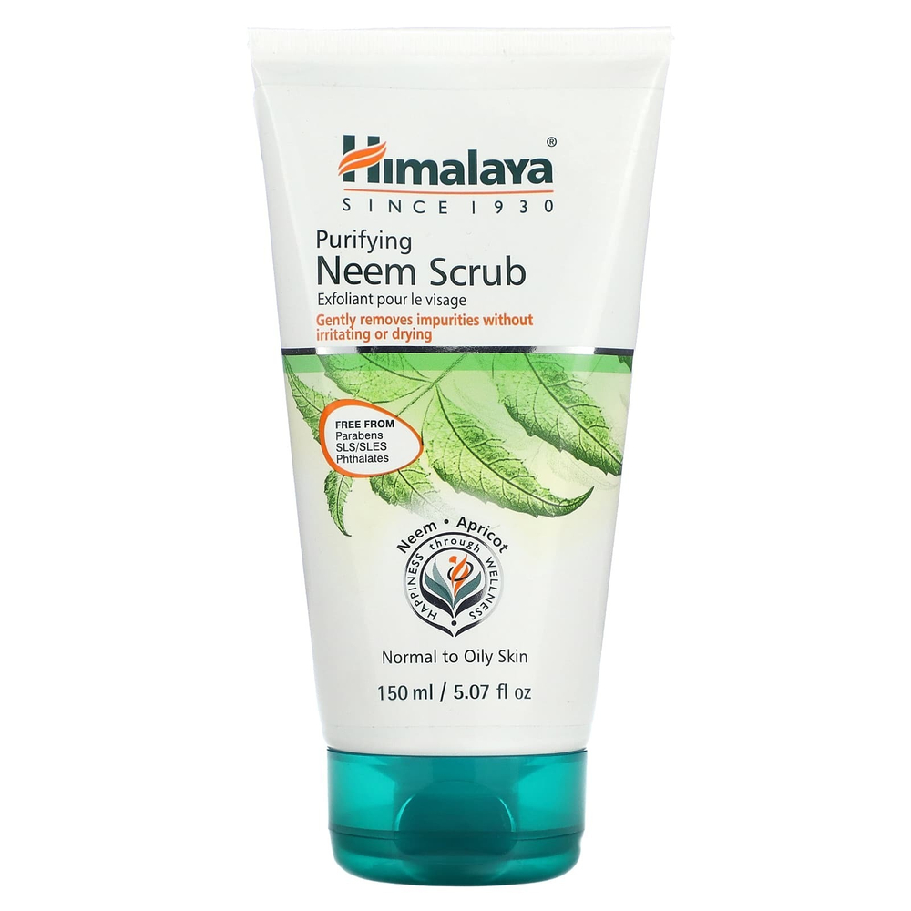 Himalaya, Очищающий скраб с нимом, для нормальной и жирной кожи, 150 мл (5,07 жидк. унц.)