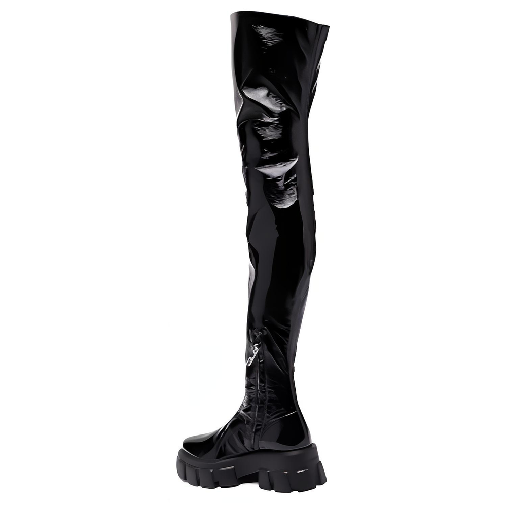 PRADA Over the knee Boots 6.5cm Women"s Black