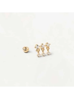 Одиночная серьга Sol серебро 925 пробы покрытое золотом