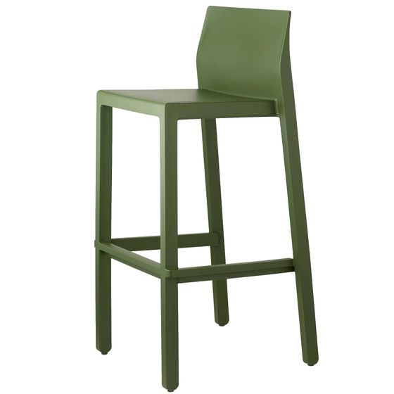 Зеленый пластиковый полубарный стул Kate | Scab Design | Италия