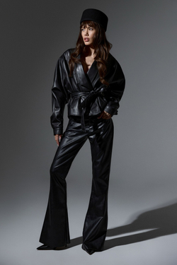 Блейзер из кожи Merlin, черный