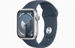 Apple Watch S9, 45mm Silver + ремешок Sport Band Штормовой синий