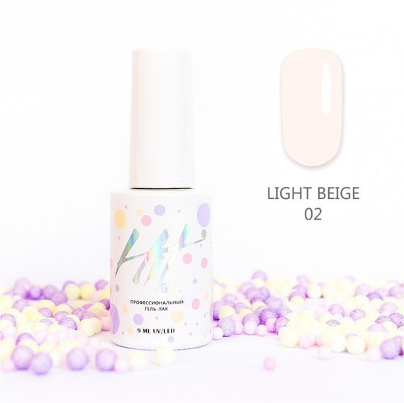 Гель-лак ТМ &quot;HIT gel&quot; №02 Light Beige, 9 мл