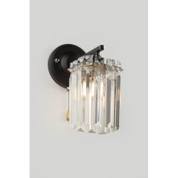 Бра светильник Rivoli June 1062-401 настенный 1хЕ27 60 Вт хрусталь с выключателем | Хрусталь