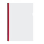 Папка-скоросшиватель с планкой Alingar, A4, 215х310 мм, 160 мкм. прозрачный, цвет планок ассорти