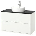 Тумба для ванной  - HAVBÄCK / TÖRNVIKEN /  HAVBАCK / TОRNVIKEN IKEA/ХАВБЕК / ТОРНВИКЕН ИКЕА, 79Х102см, белый/черный