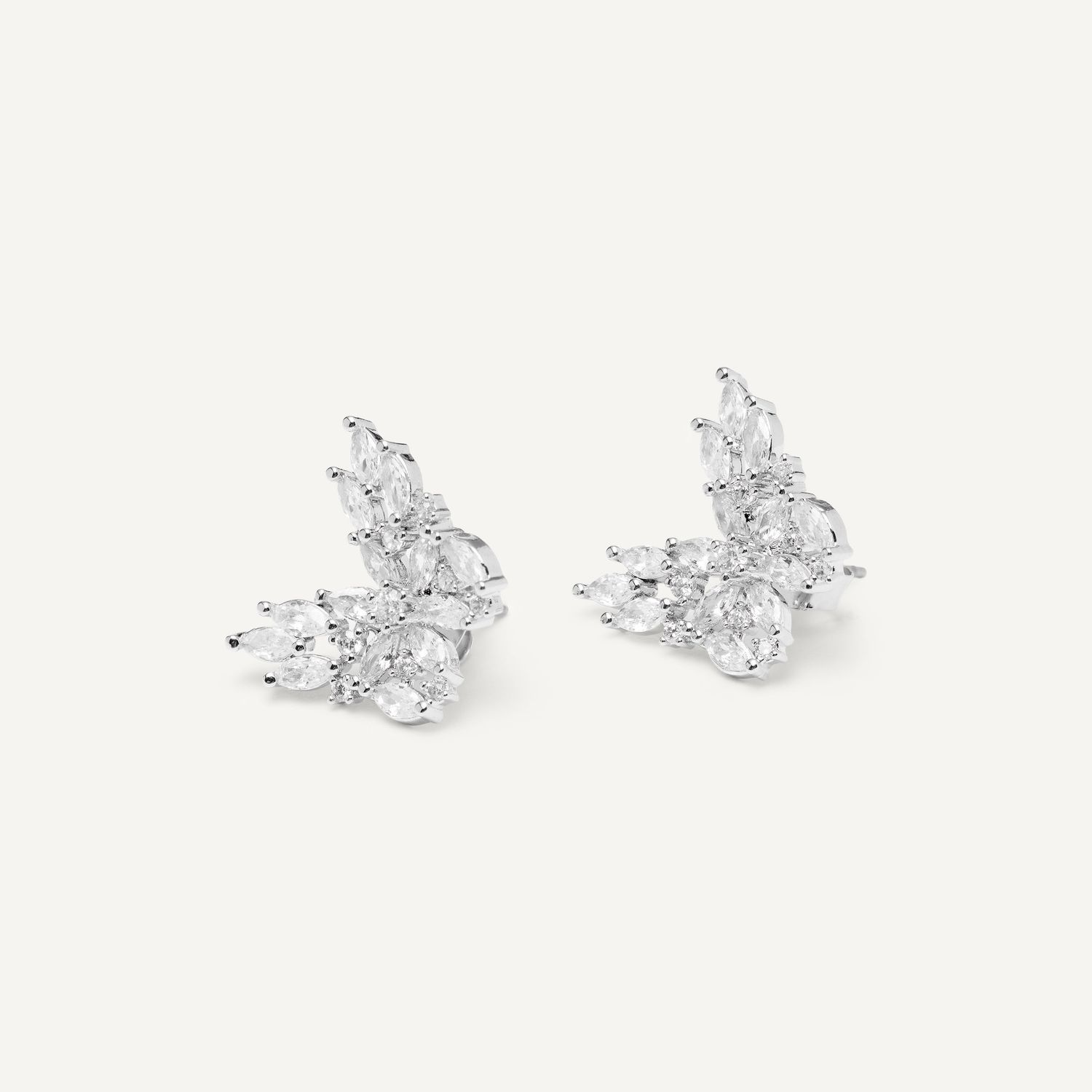 Серьги Butterfly Studs Earrings - Silver