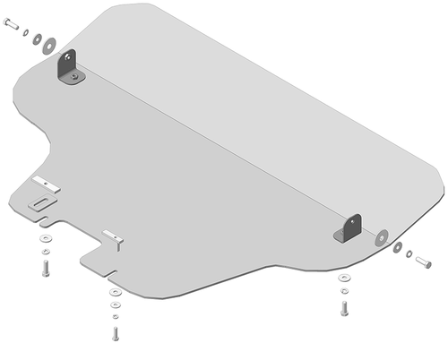 Защита алюминиевая 5 мм Д Subaru Forester; V=2.0, 2.5; с 2019 г.в MOTODOR.32234
