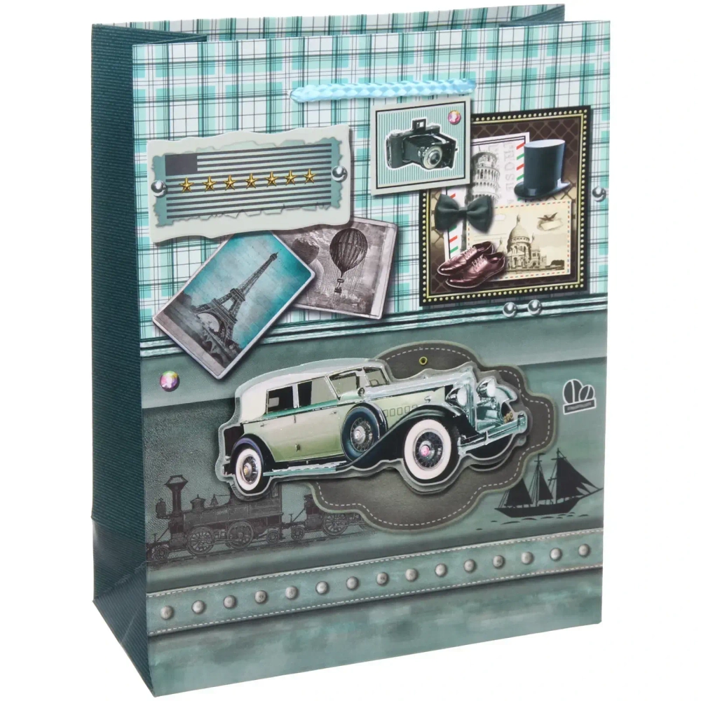 Пакет подарочный «Винтаж» 18*23*8 см, микс