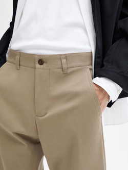 Massimo Dutti Хлопковые облегающие брюки, жженый