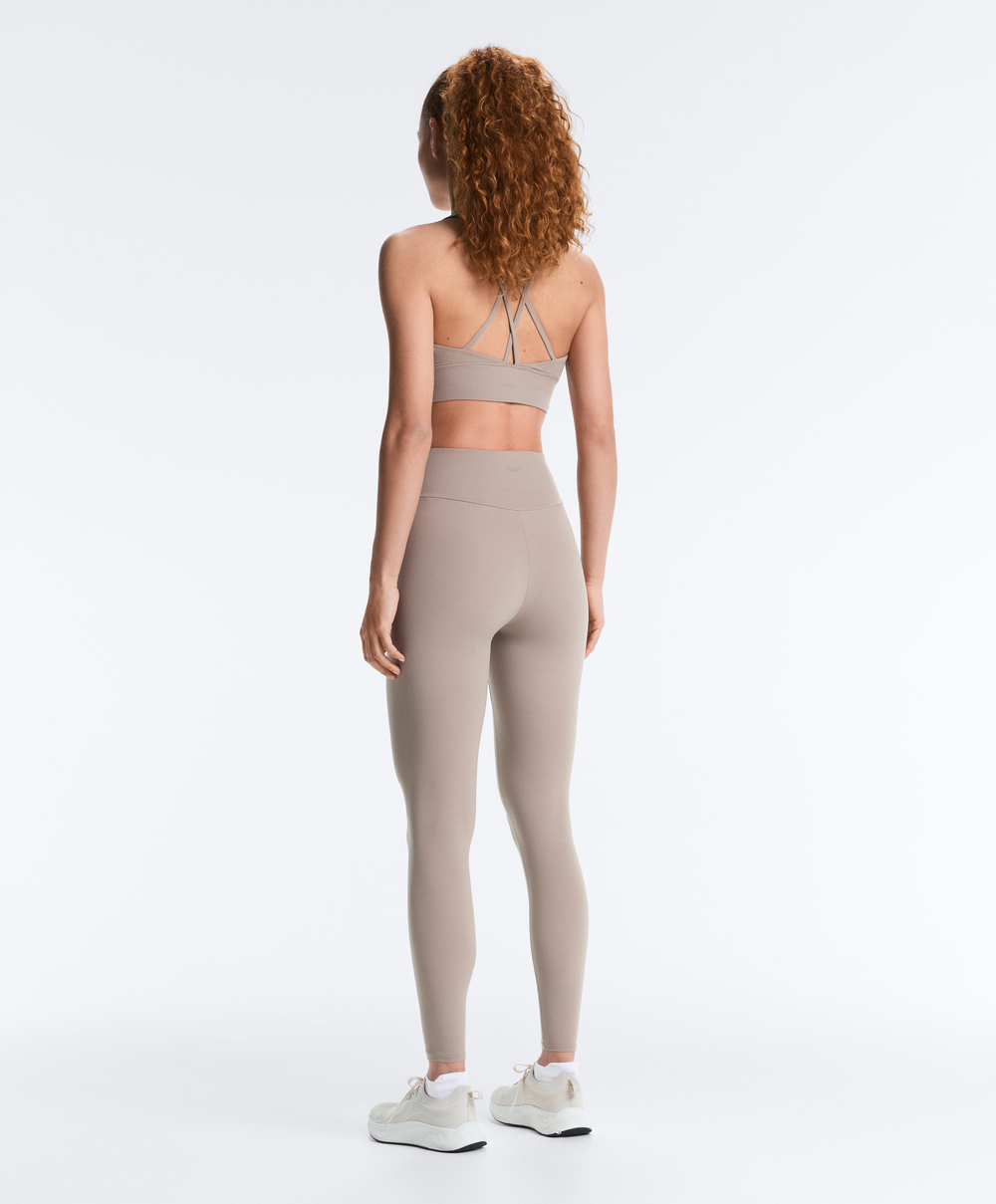 Oysho Спортивный бюстгальтер с бретелями на спине, темно-серый